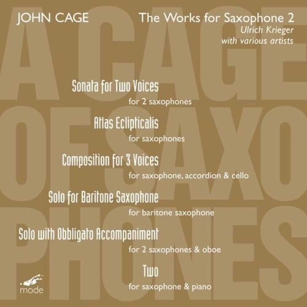 Ulrich Krieger - Works for Saxophone I  CD